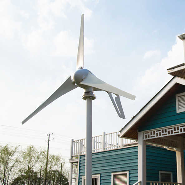 1000W Wind Turbine Generator 12V/24V Roof-Mounted Residential Use elege