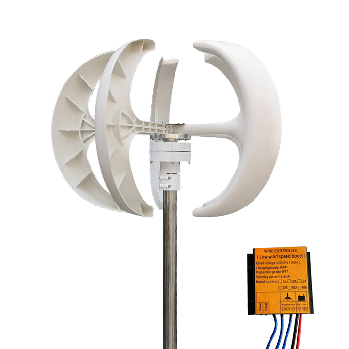 Wind Turbine Generator 800W 12V/24V Vertical Axis Magnetic System for Renewable Energy Generation elege