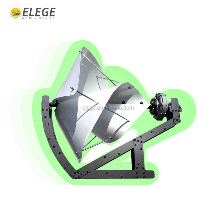 Archimedes Screw Spiral Horizontal Wind Turbine Silent Eolic Generator for Home, Boat, Farm, and City Applications Elege