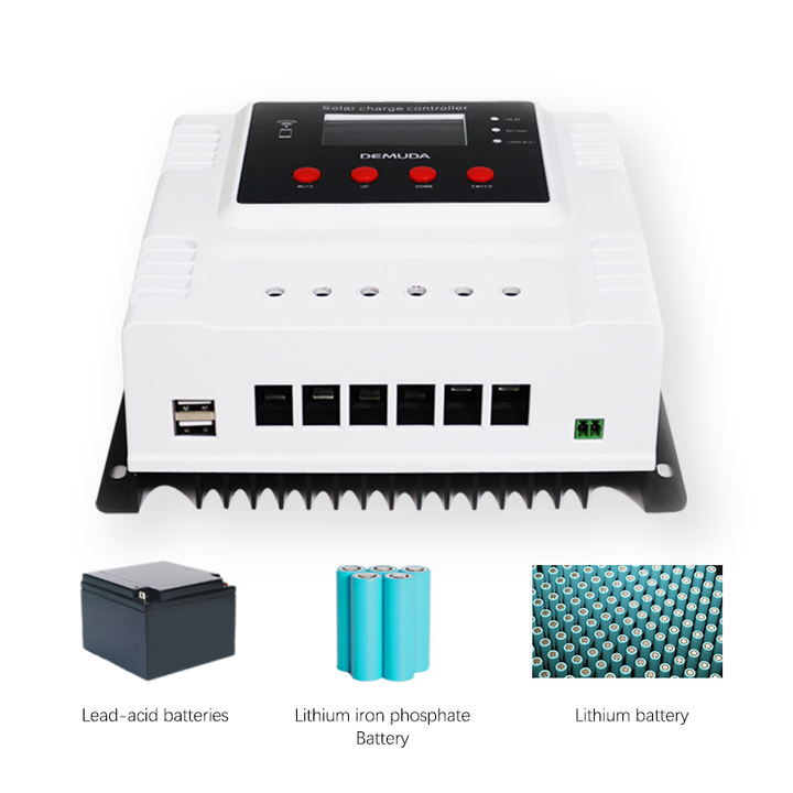 PWM Solar Controller 10A-60A 12V 24V 48V Auto Detection for Solar Lighting Systems with WiFi Display elege