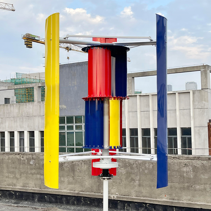 Vertical Axis Wind Turbine 1kw to 10kw Output Voltage 24V to 380V for Renewable Energy Generation elege