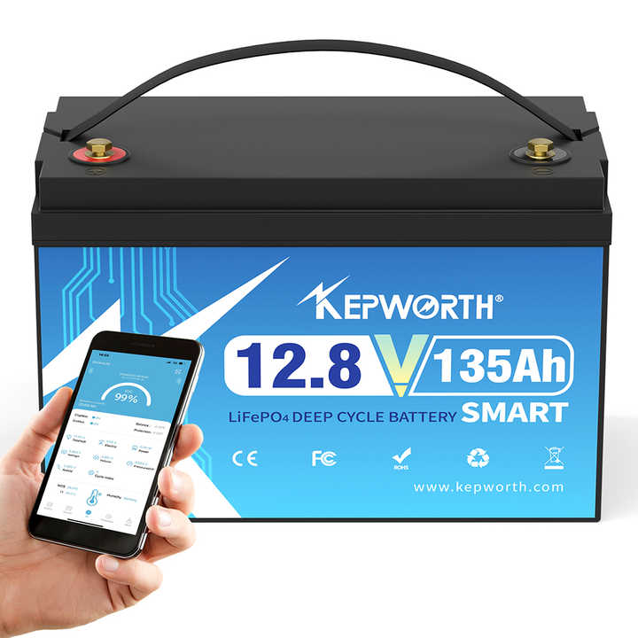 12V 135Ah Smart Bluetooth LiFePO4 Battery Pack for Solar Energy Storage Systems Kepworth