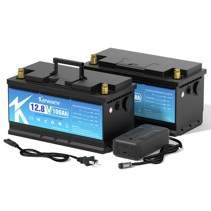 LiFePO4 Battery 12.8V 100Ah/200Ah Deep Cycle Solar Power Storage for Home Appliances, UPS, and Electric Systems Kepworth