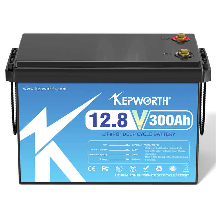 12V 300AH Lifepo4 Battery 3840WH High-Capacity Deep Cycle Battery for RVs Campers Golf Carts Solar Energy Storage Systems Kepworth