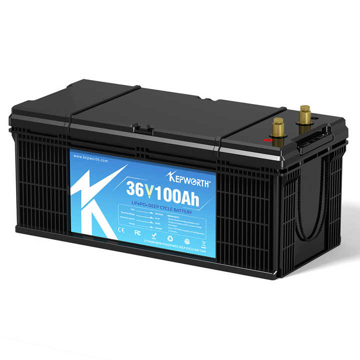 36V 100Ah LiFePO4 Battery 3840Wh with Built-in BMS for Solar Marine Applications Kepworth