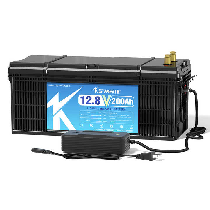 Kepworth Solar Battery 12v 200Ah 24V 40Ah-100Ah LiFePO4 Energy Storage System for Home Appliances Power Tools Solar Systems