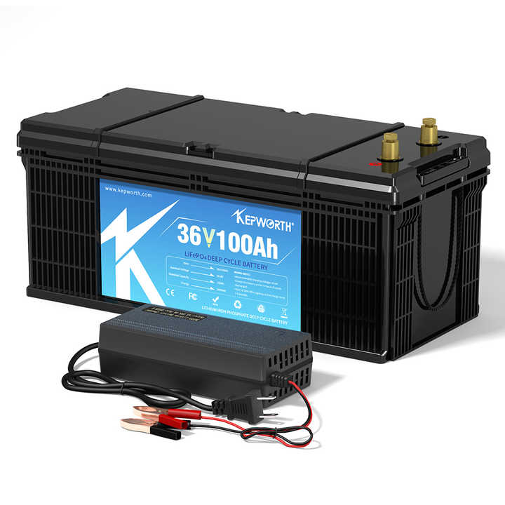 36V 100Ah LiFePO4 Battery 3840Wh with Built-in BMS for Solar Marine Applications Kepworth