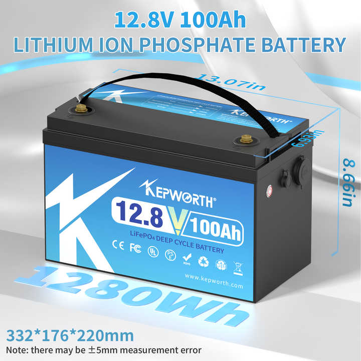 12V LiFePO4 Battery Pack 100Ah 120Ah 150Ah 160Ah Deep Cycle Rechargeable for Solar Storage Golf Cart EVs Kepworth