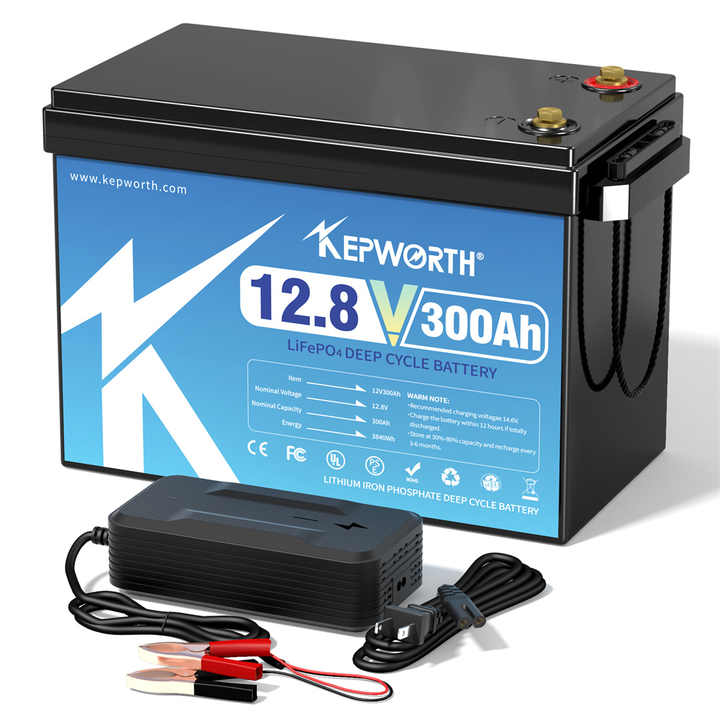 12V 300AH Lifepo4 Battery 3840WH High-Capacity Deep Cycle Battery for RVs Campers Golf Carts Solar Energy Storage Systems Kepworth