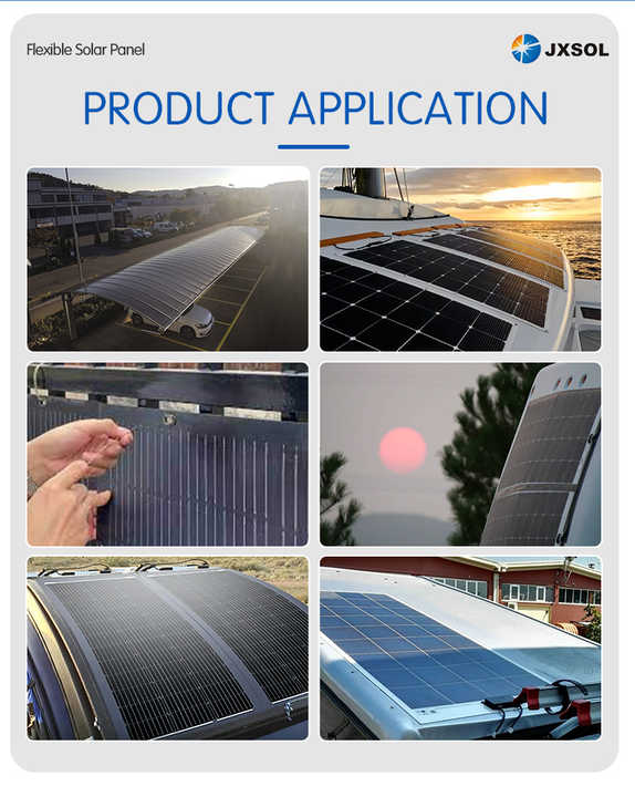 Flexible Solar Panel 50W High Efficiency ETFE Monocrystalline Lightweight for Solar Power Systems JXSOL