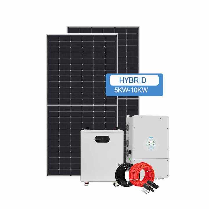 Solar Systems Complete Kit 3kw 5kw 10kw Hybrid Battery Power Invert Panel for Home Energy Storage