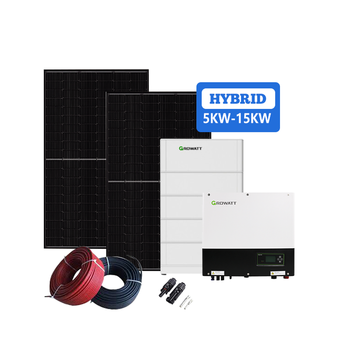 Hybrid Solar Power System 3KW 5KW 10KW 15KW 20KW Off-Grid Home Energy Solution with MPPT and Lithium Ion Batteries