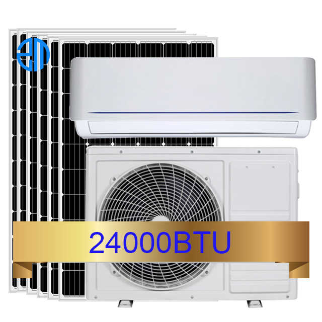 Solar Powered Air Conditioner 9000-24000BTU Cooling/Heating Household Mini Split System with 400W Solar Power for Home Use Zoomar Solar