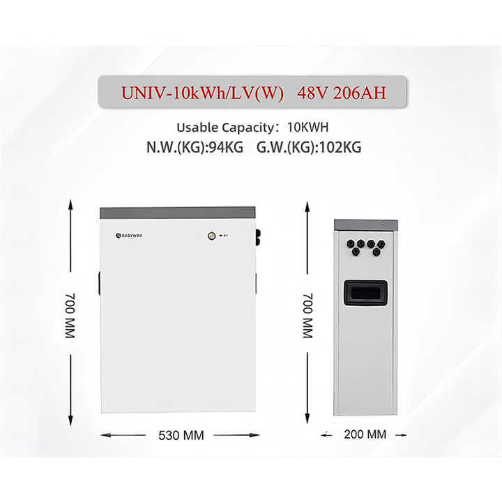 10kW 48V 200Ah Lithium Ion Battery Power Brick LiFePO4 48V 10kWh Energy Storage System for Home Appliances ESS Easyway