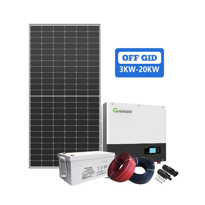 Off-grid Solar Power System 3KW 8KW 10KW with Lithium Battery and Pure Sine Wave Inverter Home Outdoor Application