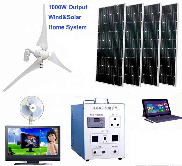1KVA Solar Panel 1KW Off-Grid System for Home Use with MPPT Controller and Pure Sine Wave Inverter zhongming