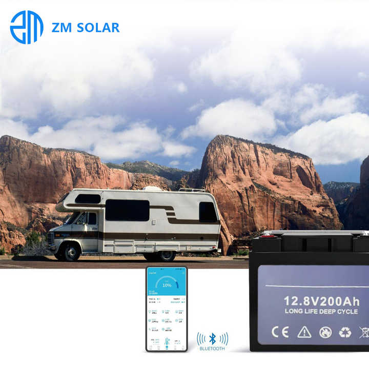 IP65 Waterproof Bluetooth Solar System 12V 24V Lithium Ion Battery Pack Deep Cycle 100ah 150ah 200ah 300ah Lifepo4 for Golf Carts and Solar Energy Storage Systems Zhongming