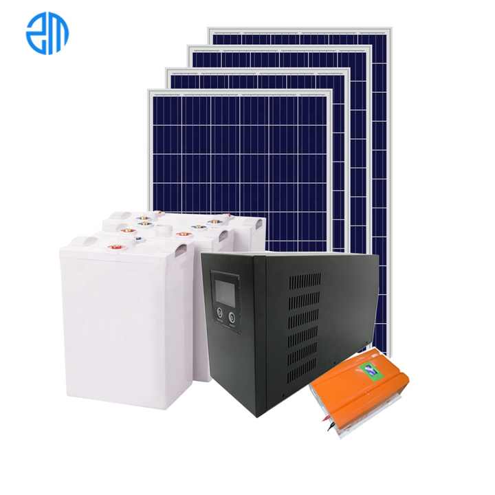 500W to 15KW Off-Grid Solar Energy System Monocrystalline Silicon Solar Panel with Battery for Home Use zhongming