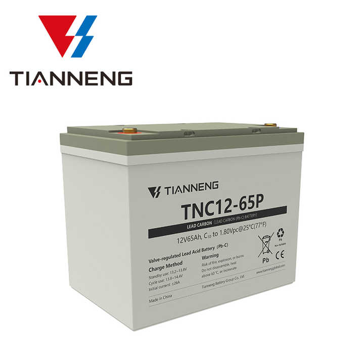 Tianneng TNC 12-65P UPS Battery 12V 65Ah Deep Cycle Sealed AGM for Solar Energy Storage Golf Carts Electric Wheelchairs Lighting Home Appliances