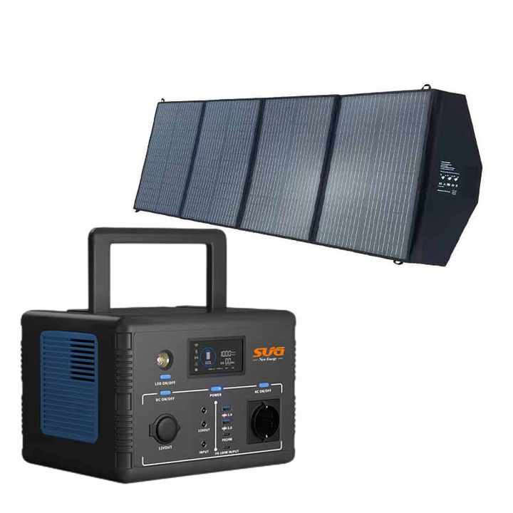 Portable Solar Power Station LiFePO4 Battery with Solar Panel 100V-230V Output for Home Energy Storage and Outdoor Camping SUG/OEM
