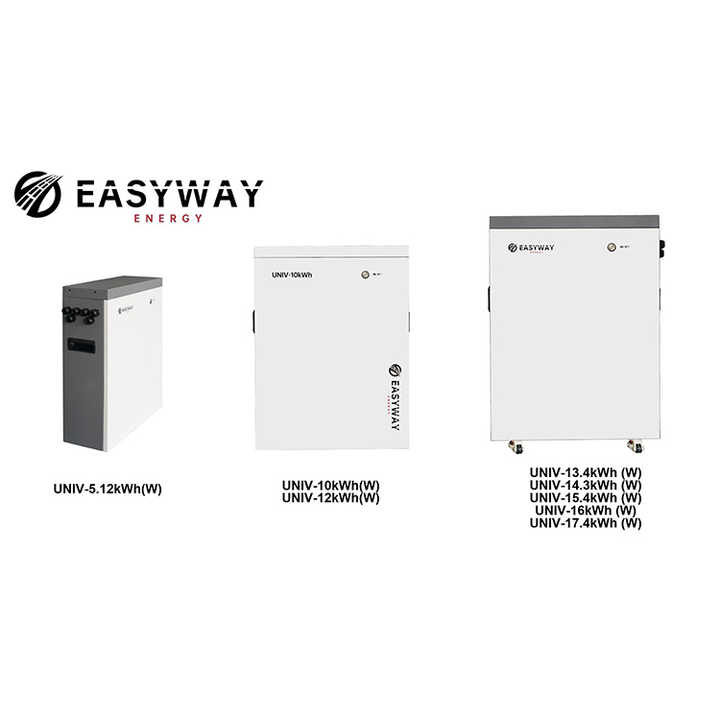 Grade 5.12kWh 24V 48V 200Ah Solar Lithium Ion Battery Power Wall for Home Energy Storage System Easyway