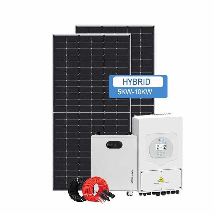 10KW Hybrid Inverter System 5KVA 8KW 48V Off-Grid On-Grid Solar Power Kit with Batteries and Panels for Residential Home Energy Storage