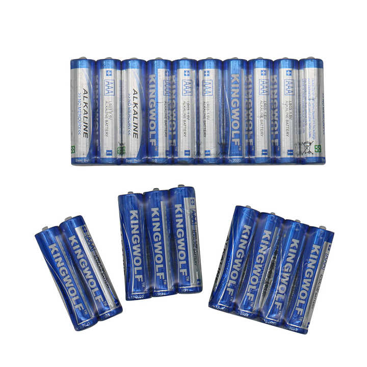 Alkaline Battery 900mAh High Performance Replaceable for Consumer Electronics AAA LR03 KingWolf