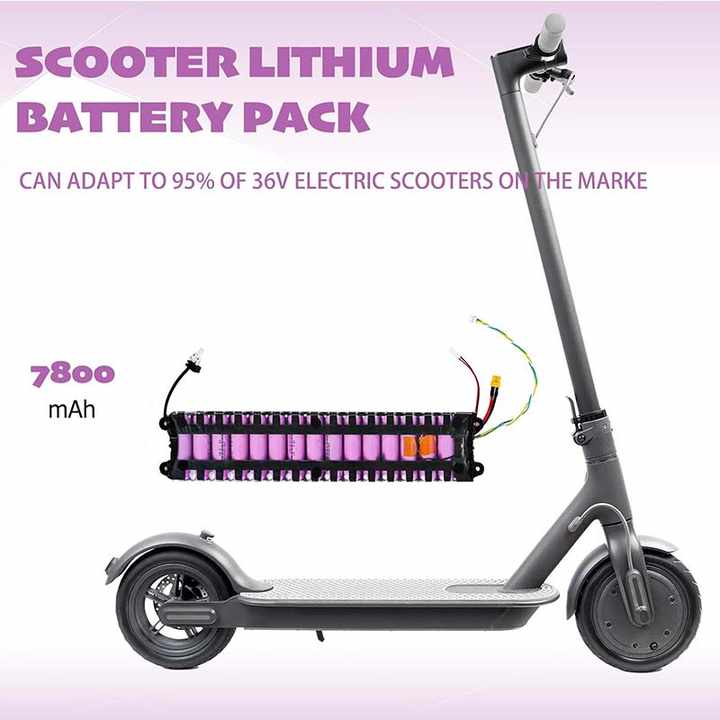 36V 7800mAh Quick Charging Lithium Battery Pack for Electric Scooters NMC 10S3P 33.5*6.8*4.2cm