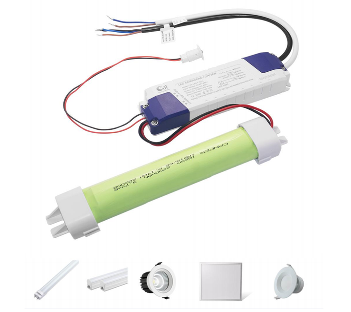 LED Emergency Backup Power Supply 3-20W Full Power Output Dustproof for Down Light Flood Light High Bay Light FAT