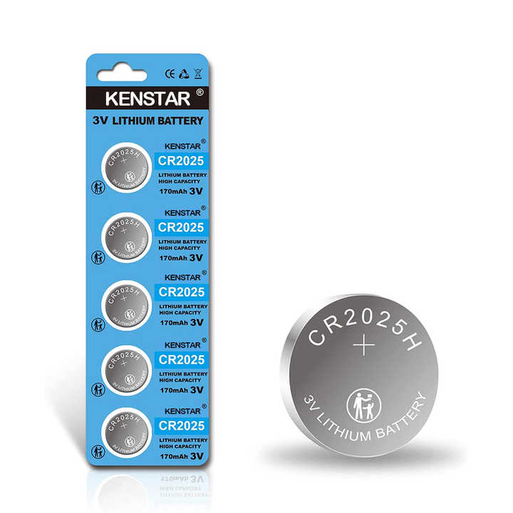 CR2025 Lithium Manganese Dioxide (Li-MnO2) Coin Battery 3V 150mAh for Car Key and Consumer Electronics