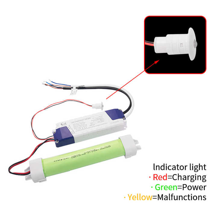 LED Emergency Backup Power Supply 3-20W Full Power Output Dustproof for Down Light Flood Light High Bay Light FAT