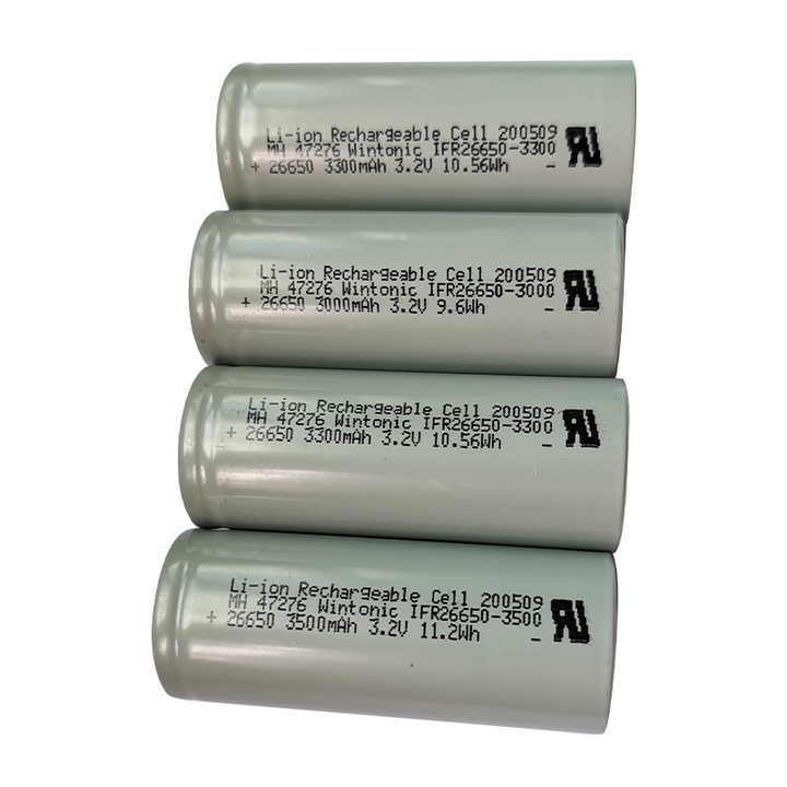 26650 Battery 3.2V High Rate Rechargeable LiFePO4 Battery for Power Tools Solar Energy Storage Systems Wintonic