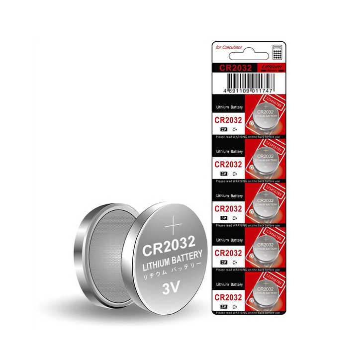 CR2032 3V Lithium Button Cell Battery Coin 210mAh High Capacity for Watches and Consumer Electronics KENSTAR