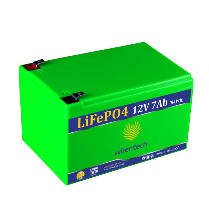 12V 7Ah LiPo Battery 84Wh Small Power Lithium Battery for Monitors Energy Storage Systems WIRENTECH