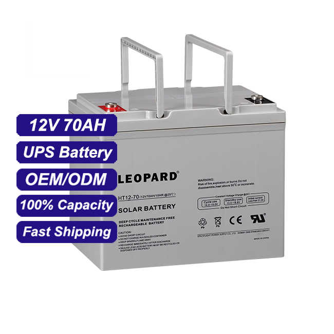 Solar Gel Battery 12V 70Ah Rechargeable VRLA for UPS Energy Storage Systems LEOPARD