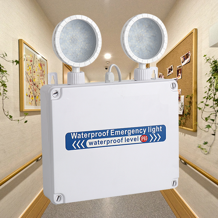 Emergency Light for Home LED High Brightness Plastic DC Mode Emergency Double Headlight for Indoor Outdoor Use FAT