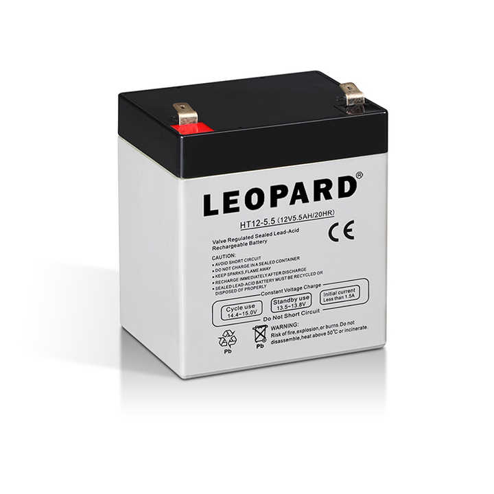 12V 5.5Ah Rechargeable Lead Acid Battery for Solar Energy Storage UPS System LEOPARD