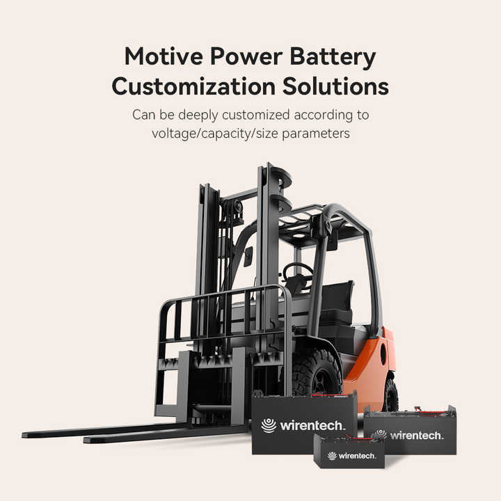 48 Volt 315Ah Industrial Forklift Battery High Capacity Lithium Battery for Electrical Forklifts 51.2V LiFePO4 6000 Cycles 220KG Wirentech