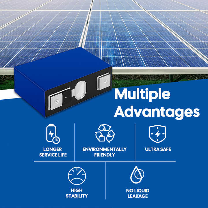 3.7V 104Ah LFP Prismatic Cell LiFePO4 Battery High-Cycle Life for Solar Energy Storage and Electric Power Systems Wintonic