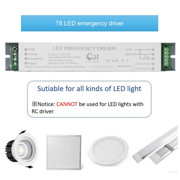2600mAh Lithium-ion Battery 11.1v LED Emergency Drive 20W Triple Protection Lamp Emergency Power Supply LED