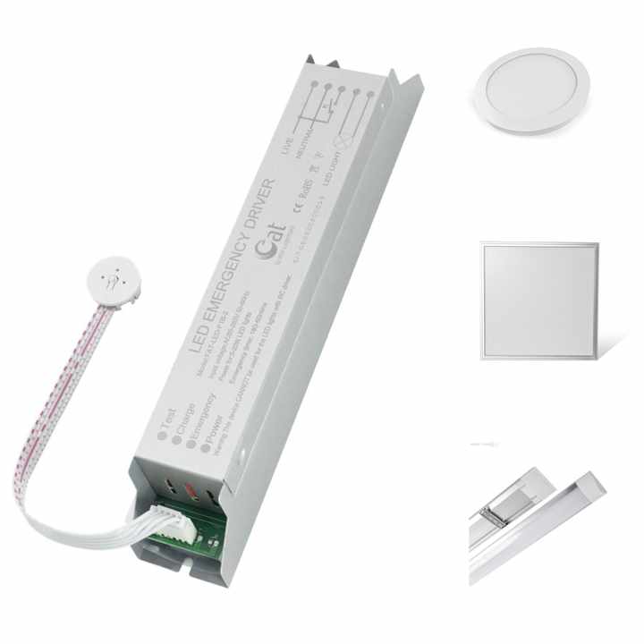LED Emergency Driver 11.1V Li-ion Battery 85-265VAC Input 1-50W Output for LED Lighting Applications FAT