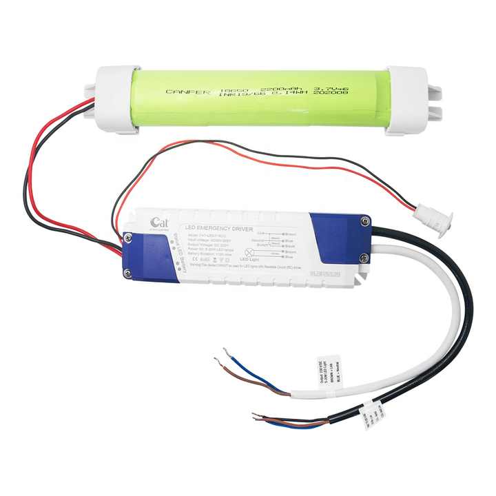 LED Emergency Backup Power Supply 3-20W Full Power Output Dustproof for Down Light Flood Light High Bay Light FAT