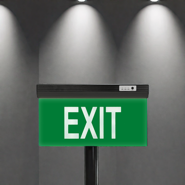 Aluminum Exit Light Metal Emergency Lights with Lithium Battery Construction Site Emergency Lighting