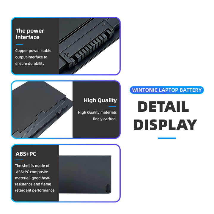 7.4V 45Wh Laptop Battery WD52H Rechargeable Li-Ion Black For Dell Latitude E7240 E7250 E7270 Wintonic