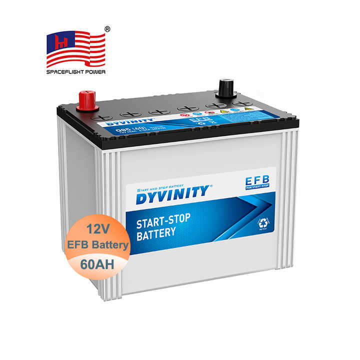 JIS 12V 60AH Car Start Auto Battery 75D23L 6-QTP-60 Engine-Specific MF Acid Lead Battery for Car 60ah Capacity High-Capacity Lead-Acid Battery for Automotive Starting Applications DYVINITY