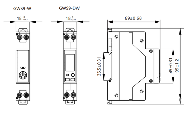 GEYA Smart WiFi Changeover Switch RCCB Circuit Breaker with Remote Control 90-240V 4.5kA Breaking Capacity for Residential and Commercial Circuit Protection GEYA