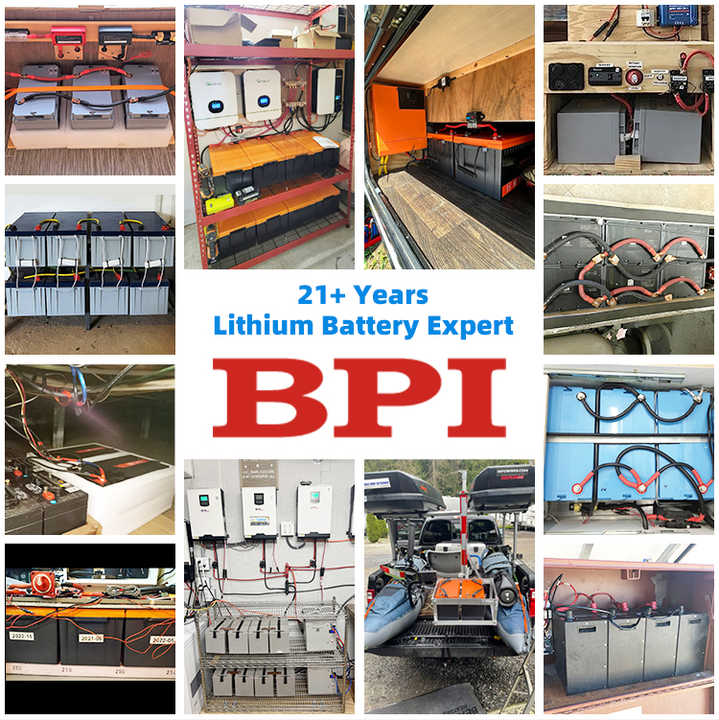 Rechargeable 12V 100Ah/200Ah Lithium Ion Phosphate Battery Packs Long Cycle Life Solar Energy Storage System BPI