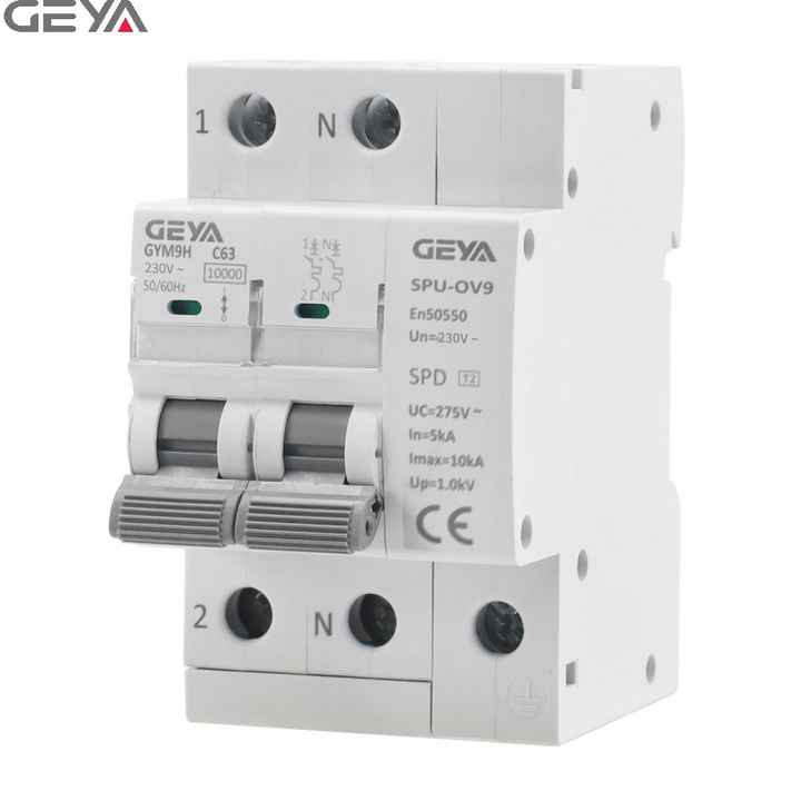 GEYA POP-2P 16-25A High Quality Type Surge Protector Device for Circuit Breaker Applications GEYA