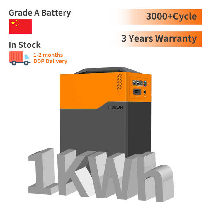 Portable Solar Power Station 1008Wh LiFePO4 Battery 1000W AC/DC Output for Outdoor Indoor Use ADF