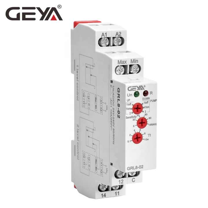 GEYA GRL8-02 Level Control System Automatic Water Level Pump Controller with Sensor for Industrial Applications GEYA OEM ODM